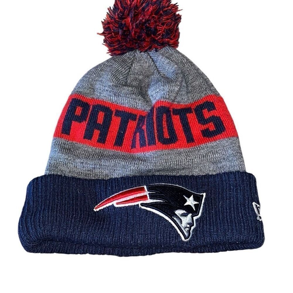 NEW ENGLAND PATRIOTS NFL NEW ERA ON FIELD SPORT KNIT 2015-16 Pom Stocking Hat